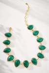 Elizabeth Cole Blossette Crystal Necklace In Green