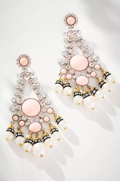 Elizabeth Cole Chaela Chandelier Earrings In Pink