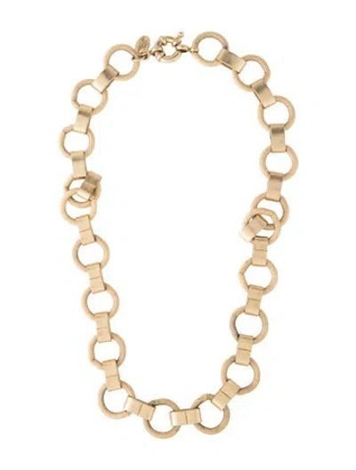 Pre-owned Elizabeth Cole Chain Necklace, 17" In Multicolor