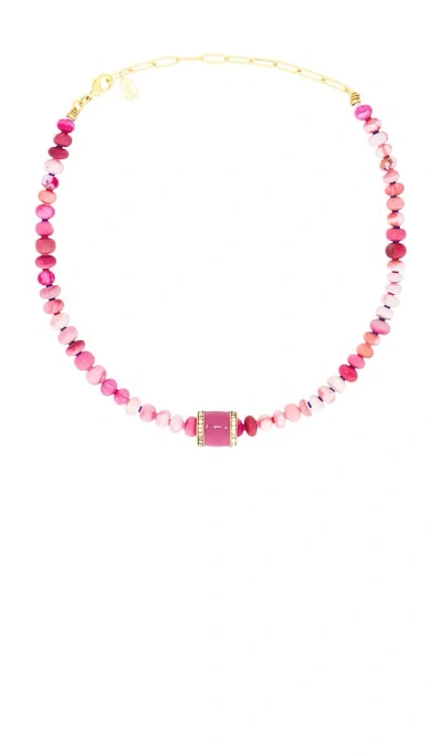 Elizabeth Cole Chroma Necklace In Pink