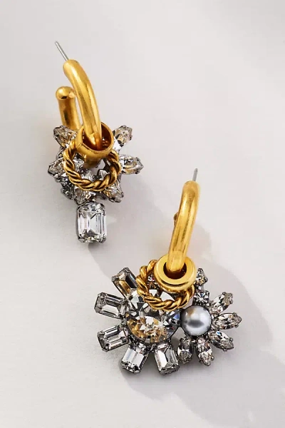 Elizabeth Cole Crystallie Earrings In Gold