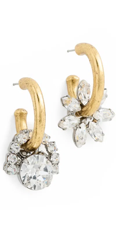 Elizabeth Cole Crystaria Earrings Gold