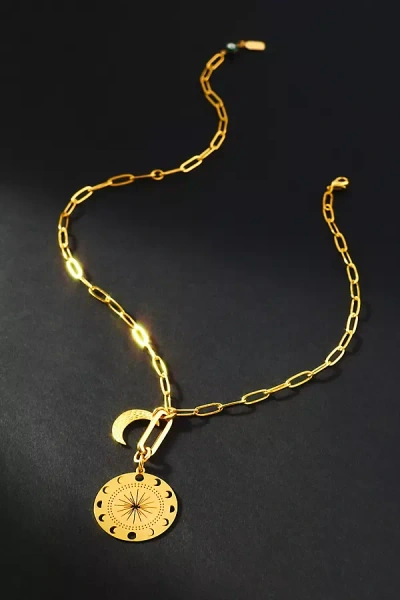 Elizabeth Cole Dream Charm Necklace In Gold