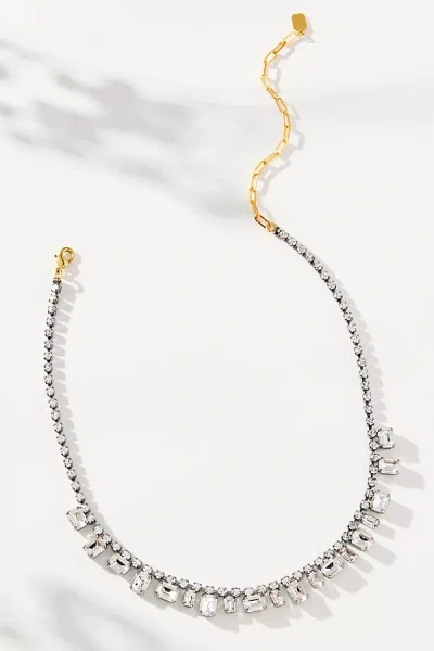 Elizabeth Cole Glacia Crystal Necklace In White