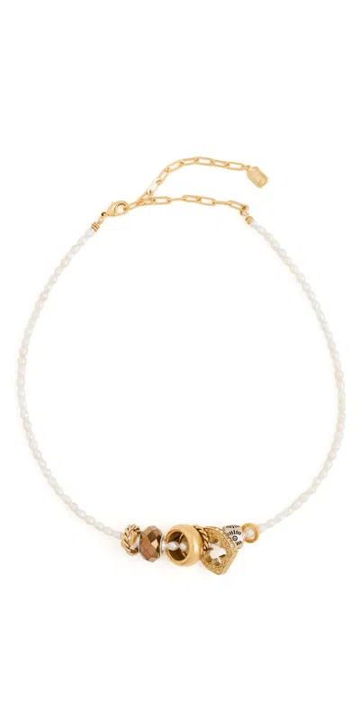 Elizabeth Cole Ines Necklace Pearl