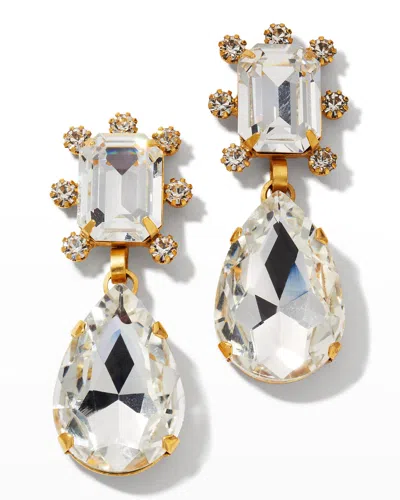 Elizabeth Cole Kelly Crystal Earrings In Gold