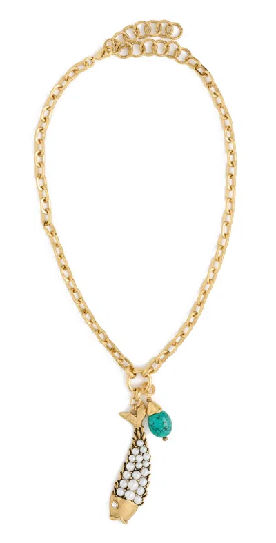 Elizabeth Cole Koira Necklace Turquoise