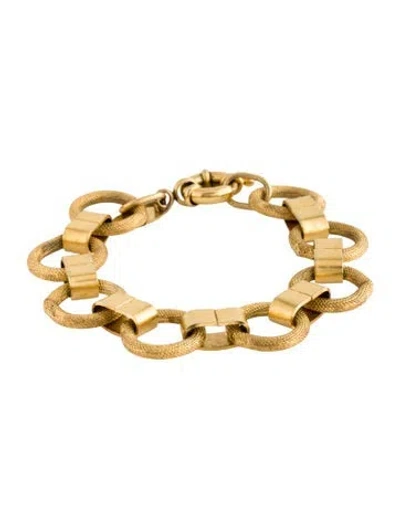 Pre-owned Elizabeth Cole Link Bracelet, 6.75" In Multicolor