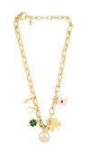 Elizabeth Cole Lucky You Necklace In Multi