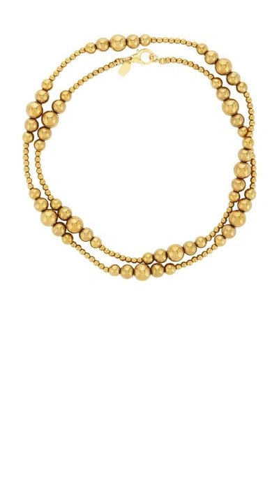 Elizabeth Cole Maissa レイヤードネックレス In Metallic Gold