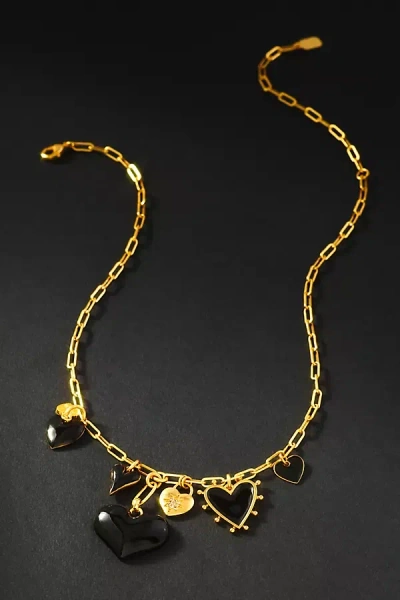 Elizabeth Cole Mercedes Charm Necklace In Gold