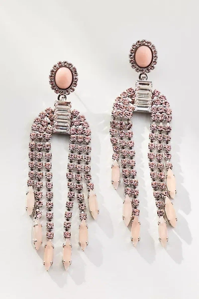 Elizabeth Cole Meredith Statement Earrings In Pink