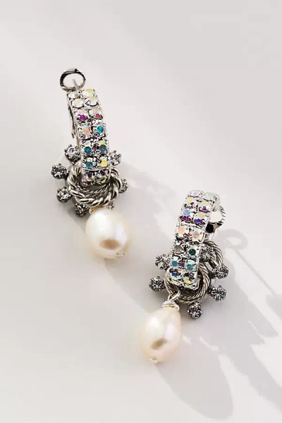 Elizabeth Cole Pearlia Crystal Earrings In Multi