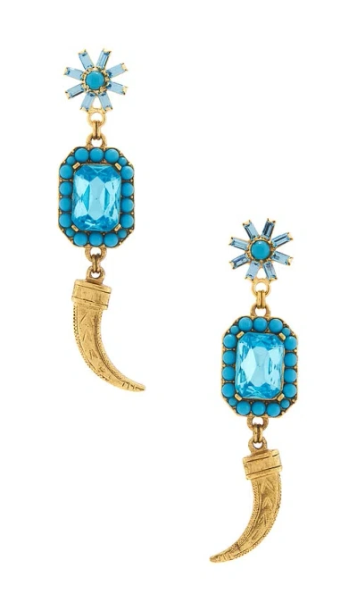 Elizabeth Cole Petra Earrings In Blue