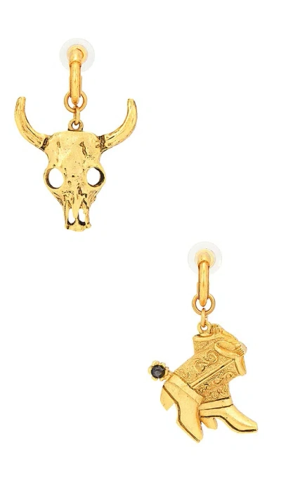 Elizabeth Cole Rowdy Earrings In Gold
