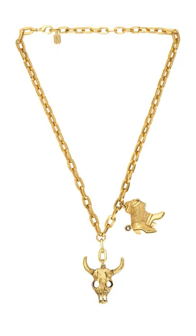 Elizabeth Cole Rowdy Necklace In Gold
