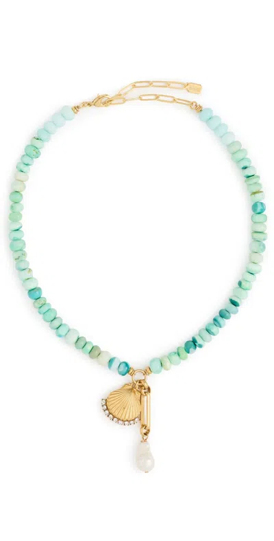 Elizabeth Cole Shellica Necklace Turquoise
