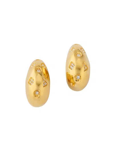 Elizabeth Cole Women's Bettina 22k-gold-plated & Crystal Teardrop Earrings