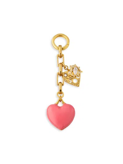 Elizabeth Cole Women's Dalrina Crystal, Enamel & 24k-gold-plated Bag Charm In Pink