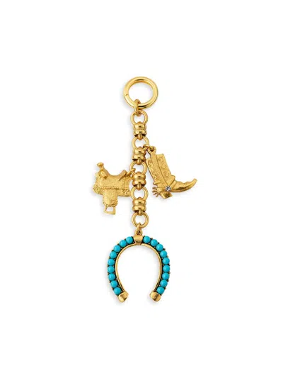Elizabeth Cole Women's Florence Crystal, Acrylic & 24k-gold-plated Bag Charm In Blue