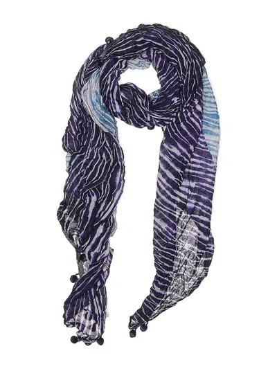 Pre-owned Elizabeth Gillett Nyc Scarf In Purple