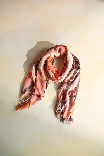 Elizabeth Gillett Wildflowers Scarf In Pink