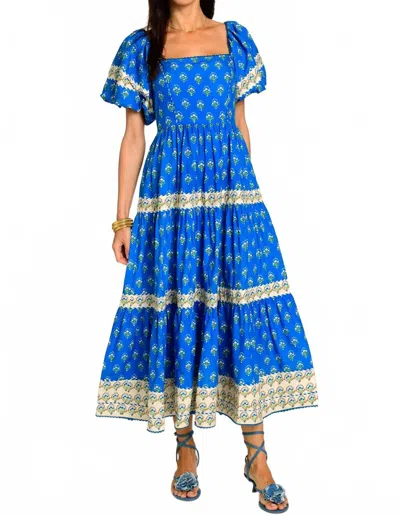 Elizabeth James The Label Allie Dress In Tulip Blue In Multi