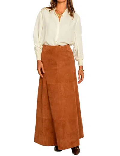 Elizabeth James The Label Anita Maxi Skirt In Brown