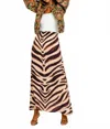 Elizabeth James The Label Anita Maxi Skirt In Zebra In Multi