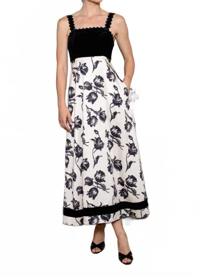 Elizabeth James The Label Annalisa Dress In Snow Tulip In Neutral
