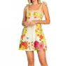 Elizabeth James The Label Annalisa Floral Pattern Mini Dress In Multi In Multi