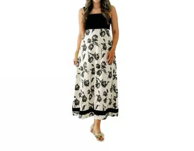 Elizabeth James The Label Annalisa Maxi Dress In Snow Tulip In Multi