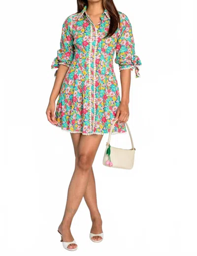 Elizabeth James The Label Cameron Print Dress In Meadow Muse In Multi
