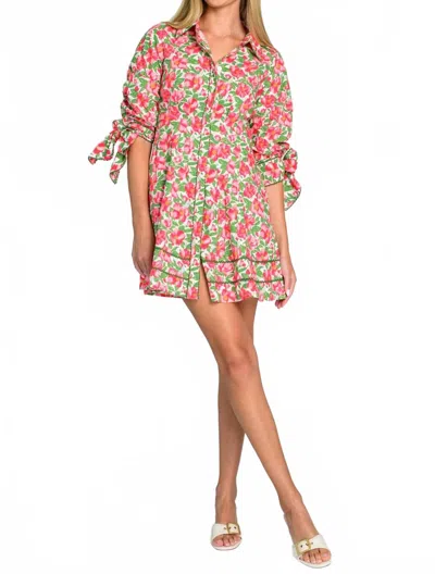 Elizabeth James The Label Cameron Mini Dress In Pretty In Pinks In Multi