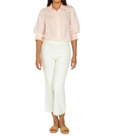 Elizabeth James The Label Carter Button Down Top In Pink Sugar