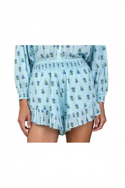 Elizabeth James The Label Chandler Pull On Shorts In Light Blue