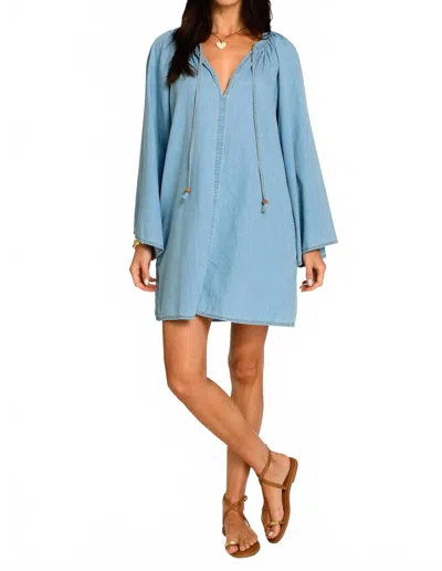 Elizabeth James The Label Chelsea Dress In Denim In Multi