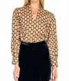 Elizabeth James The Label Chloe Top In Mini Link In Multi