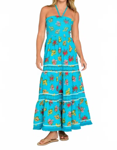 Elizabeth James The Label Cleo Convertible Skirt In Bouquet Toss Aqua In Multi
