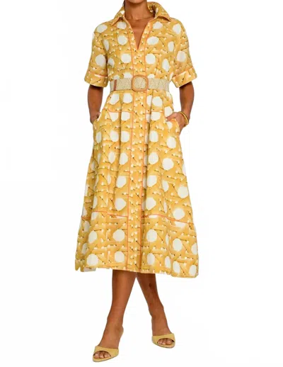 Elizabeth James The Label Collins Dress In Wicker In Yellow