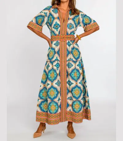 Elizabeth James The Label Collins Maxi Dress In Patchwork In Multi