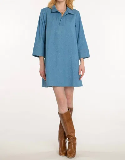Elizabeth James The Label Denim Taylor Dress In Blue