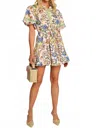 Elizabeth James The Label Edie Dress In Spring Flower Ivory In Multi