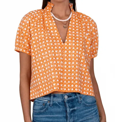 Elizabeth James The Label Elizabeth Top In Wicker In Multi