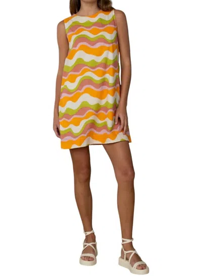 Elizabeth James The Label Ellie Dress In Tidal In Blue