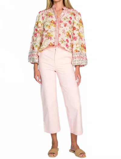 Elizabeth James The Label Emily Top In English Garden In Multi