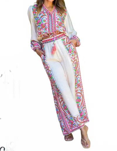 Elizabeth James The Label Emmit Top In Scroll With It In Multi