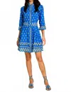 Elizabeth James The Label Frances Dress In Tulip Blue In Multi