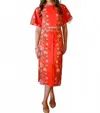 Elizabeth James The Label Frannie Skirt-indian Flower In Red In Multi