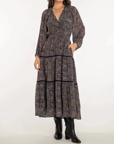 Elizabeth James The Label Hallie Dress In Paisley In Multi